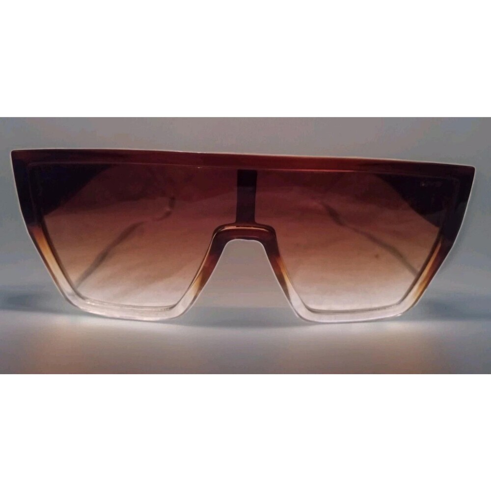 NYS New York Collection OVERSIZED Shield Sunglasses CLEAR Quay